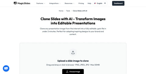 Screenshot of the Clone Slides tool